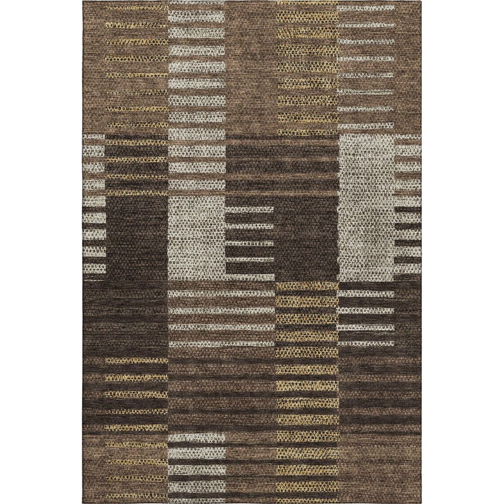 Mayfield Premium Machine Washable Abstract AMF954 Chocolate 10 ft. x 14 ft. Area Rug price history on PriceWatchPro