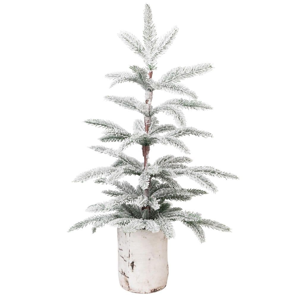 24 in. Unlit Heavily Flocked Potted Spruce Artificial Christmas Tree price history on PriceWatchPro