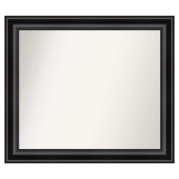 Amanti Art Grand Black 37.75 in. W x 32.75 in. H Custom Non-Beveled Recycled Polystyrene Framed Bathroom Vanity Wall Mirror