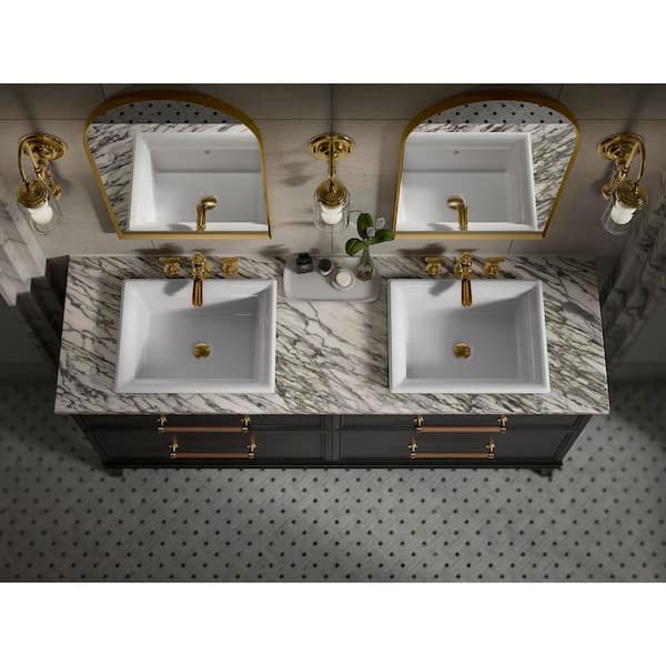 KOHLER Artifacts 72 in. x 21.89 in. D x 34.49 in. H Bath Vanity Cabinet without Top in Carbon Oak