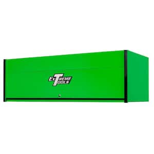 RX Series 72 in. 0-Drawer Triple-Bank Extreme Power Workstation Hutch in Green with Black Trim