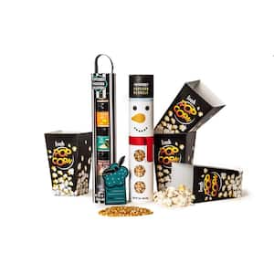 Seasoned Snowman Popcorn Set 6-Piece Popcorn, Seasonings, and Tubs Popcorn Set