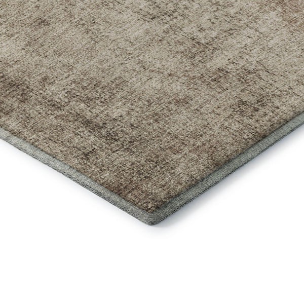 Mayfield Premium Machine Washable Abstract AMF1903 Taupe 3 ft. x 4 ft. Area Rug