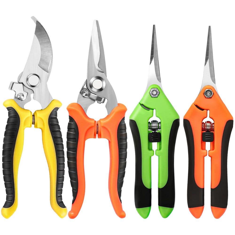 4 Pack Pruning Shears Stainless Steel Garden Shears Gardening Scissors Clippers Snips for Plants Flowers Herbs price history on PriceWatchPro