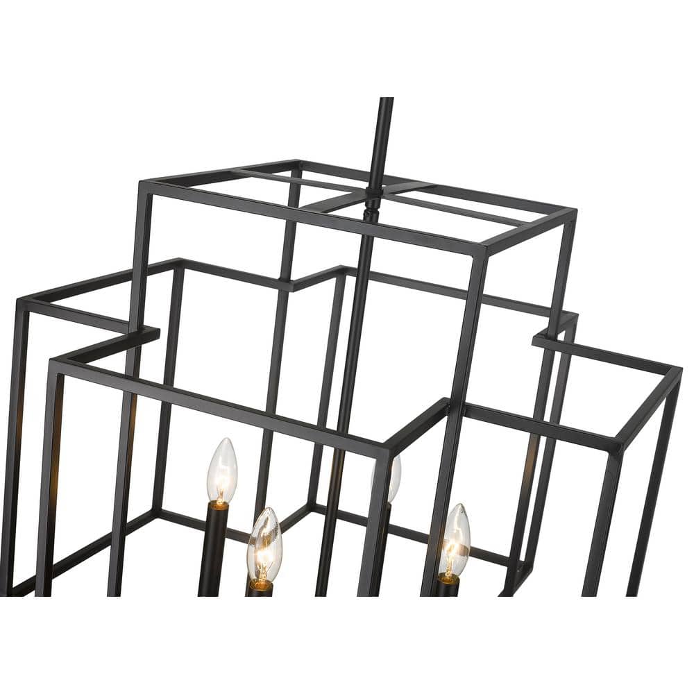 Titania 22" Matte Black Contemporary Indoor/Outdoor Pendant