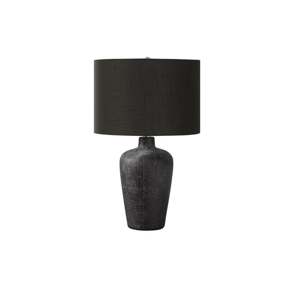 24.00 in. Black Modern Integrated LED Standard Table Lamp with Black Linen Shade and price history on PriceWatchPro