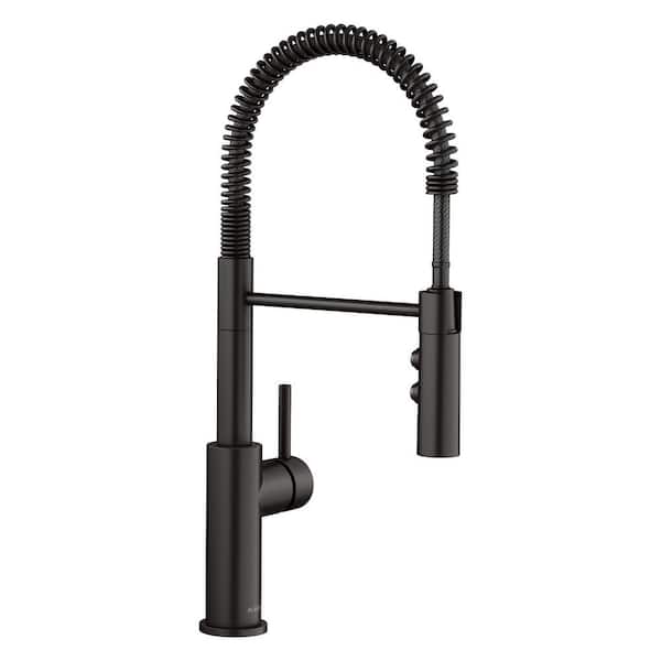 Catris Matte Black 19.13 in. H Pull Down Sprayer Kitchen Faucet with 360 Degree Spout Swivel