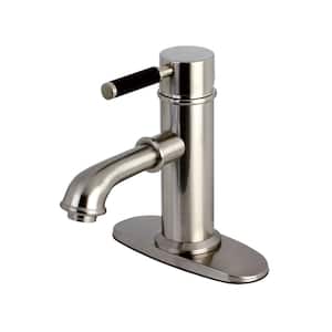 Fusion Single Hole Single-Handle Bathroom Faucet in Brushed Nickel