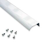 2 in. x 5 ft. White Fascia Mounted Aluminum Water Dispersal Gutter Edge Extension with Screws (5-Pack)