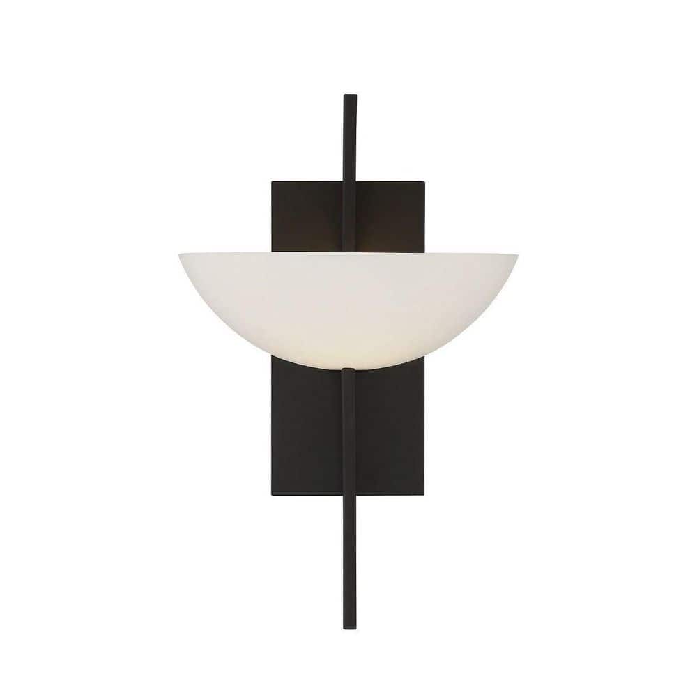 Mid-Century Modern Matte Black Dimmable Wall Sconce