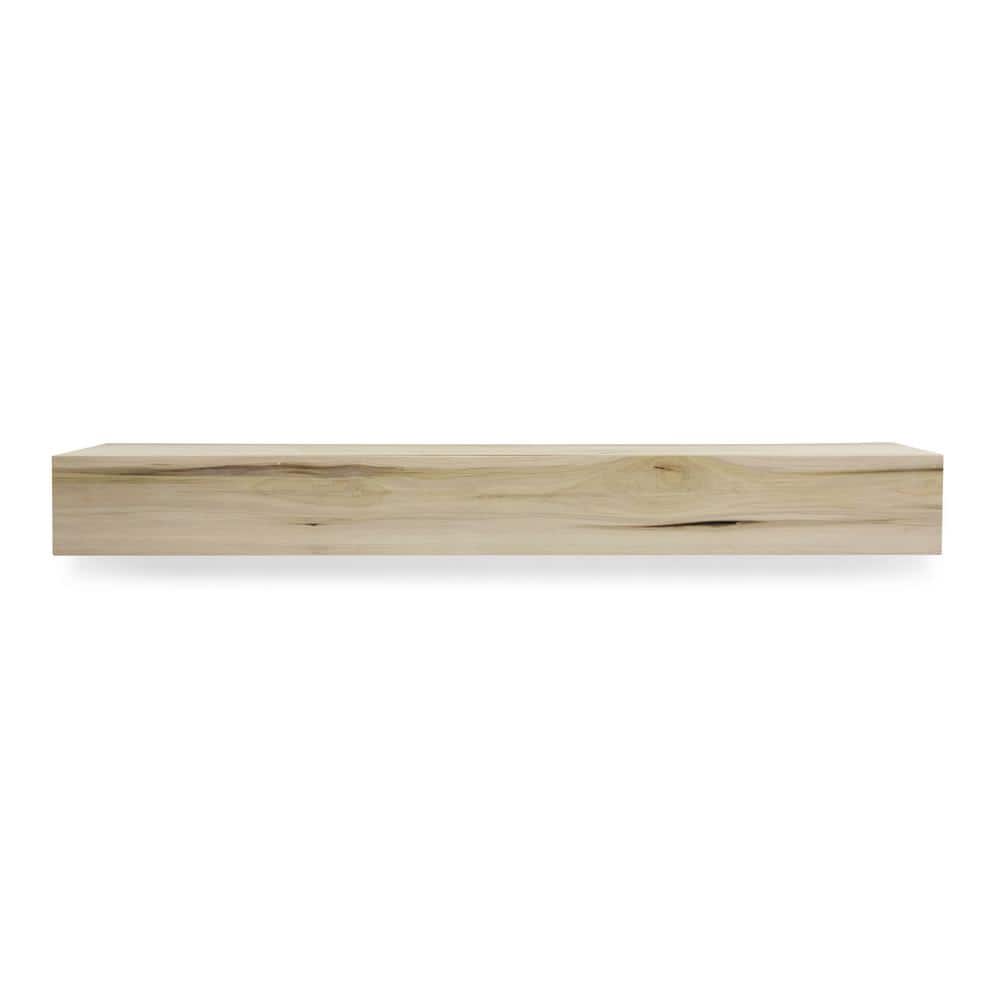 Unfinished Natural Wood Fireplace Mantel Shelf, 36" x 6.25"