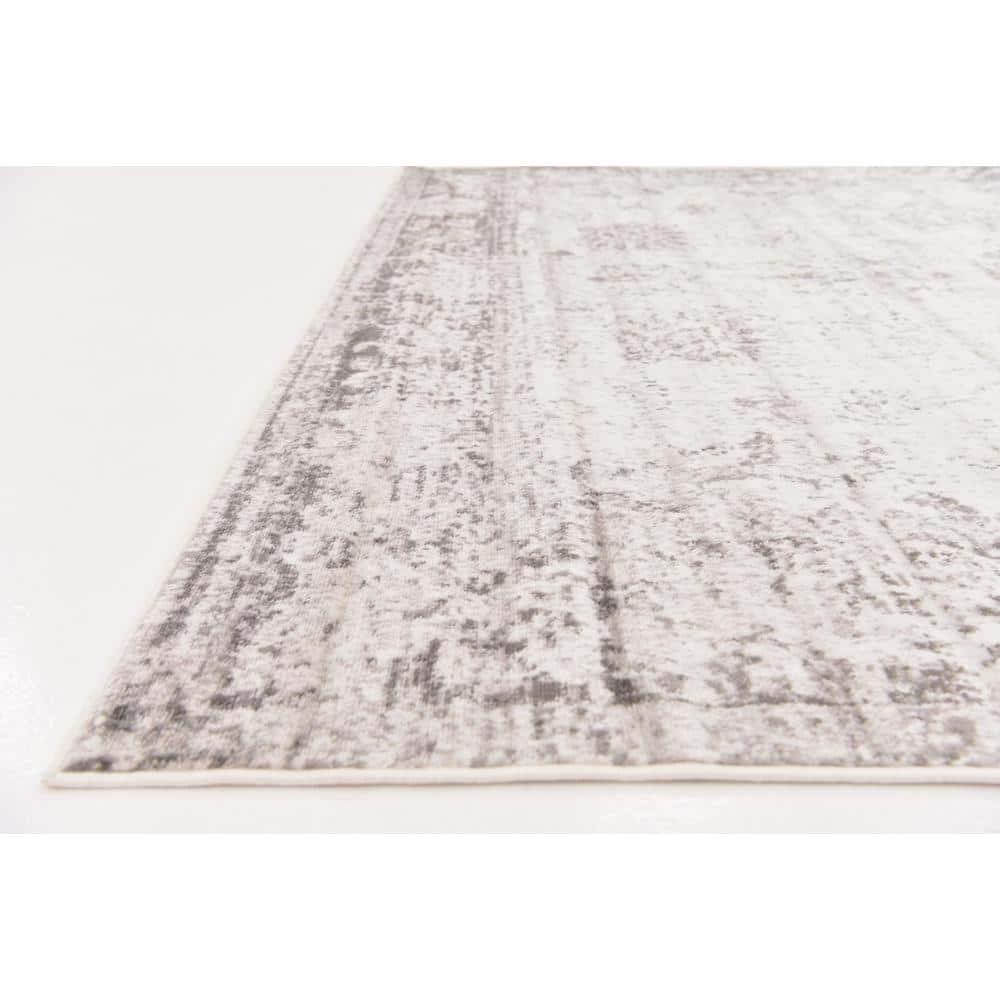 Casino Sofia Gray 8' Square Indoor Synthetic Rug