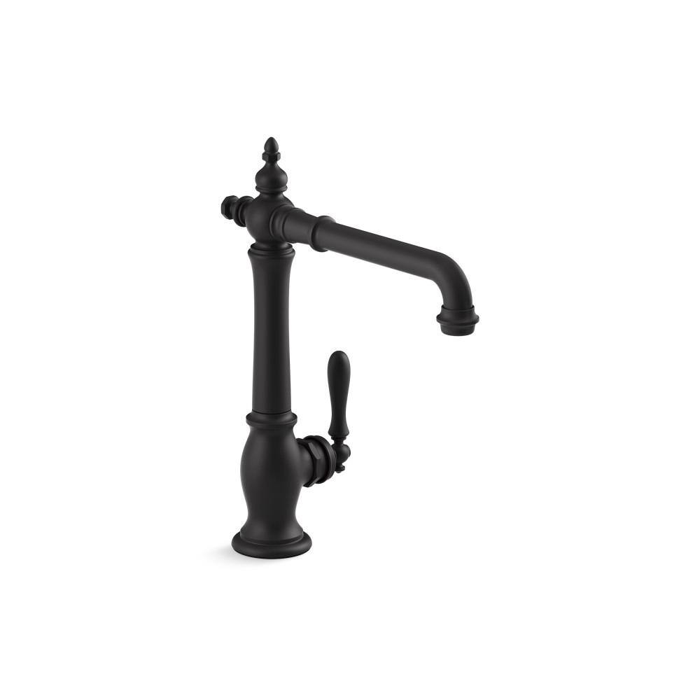 Artifacts Single Handle Surface Mount Standard Kitchen Faucet in Matte Black price history on PriceWatchPro