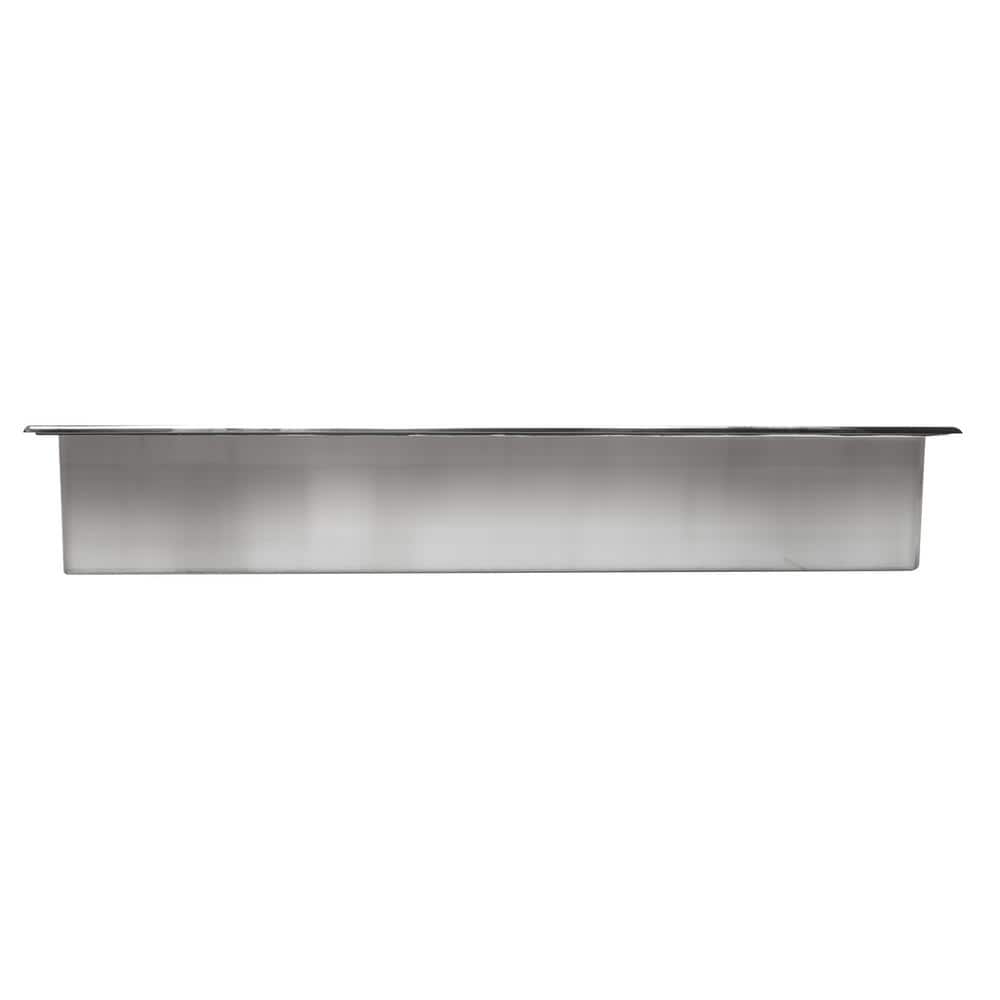 Polished Stainless Steel Horizontal Shower Niche Shelf