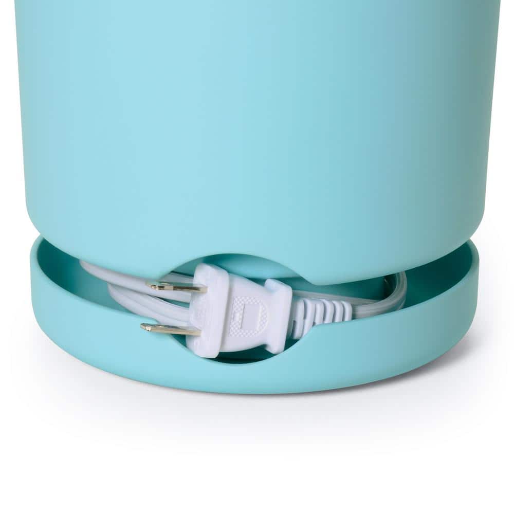 Aqua Compact Hot Air Popcorn Popper with Serving Bowl