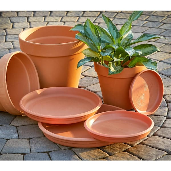 3 x 40cm Watering Tray Saucer Terracotta Base Plant Pot Planter Window Sill 