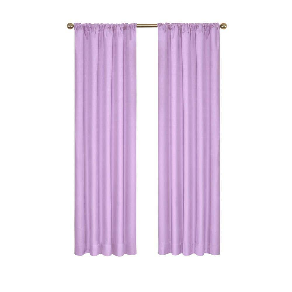 Eclipse Light Purple Rod Pocket Blackout Curtain 42 In W X 63 In L 10707042x063lpr The Home Depot