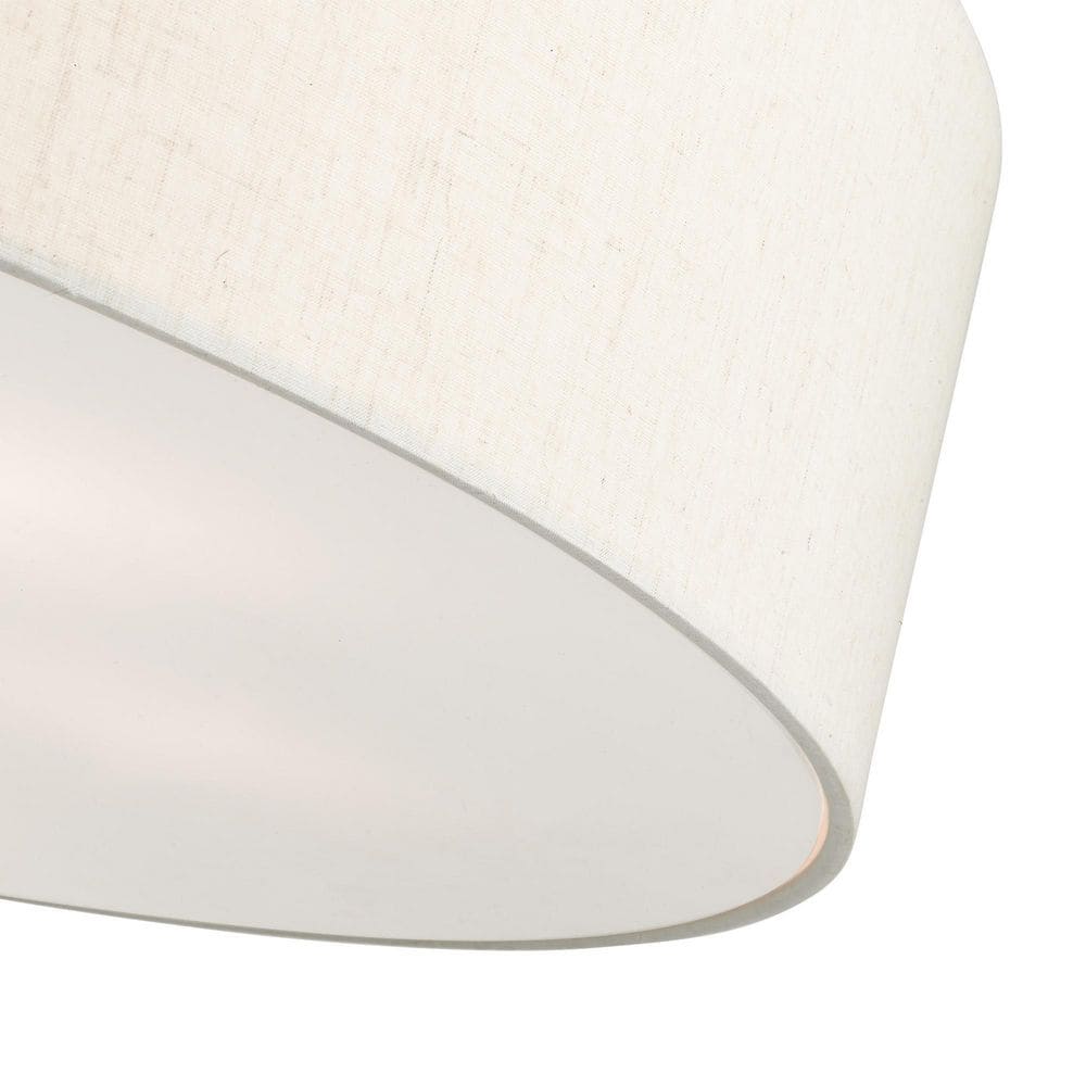Modern Brushed Nickel 6-Light LED Drum Semi-Flush Mount
