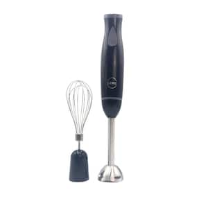 BL201-2B 24 oz. Single Speed Black Hand Immersion Blender with Whisk Attachment