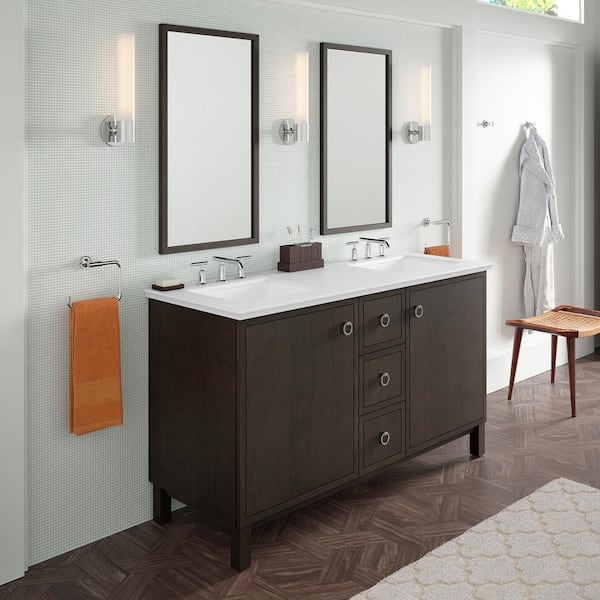 KOHLER Jacquard 60 in. W x 21.9 in. D x 34.5 in. H Bathroom Vanity Cabinet without Top in Felt Grey