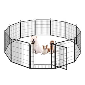 Pet Playpen, Pet Dog Fence Playground, Camping, 32 in. H, Heavy-Duty for Small Dogs/Puppies, 12 Panel