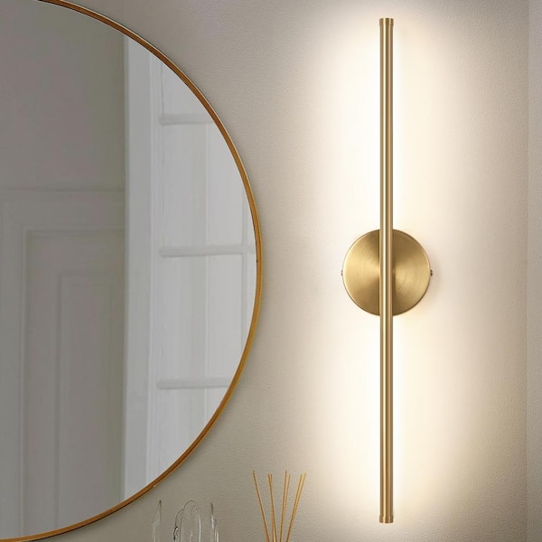 Aidan 1-Light Gold Linear Dimmable LED Wall Sconce