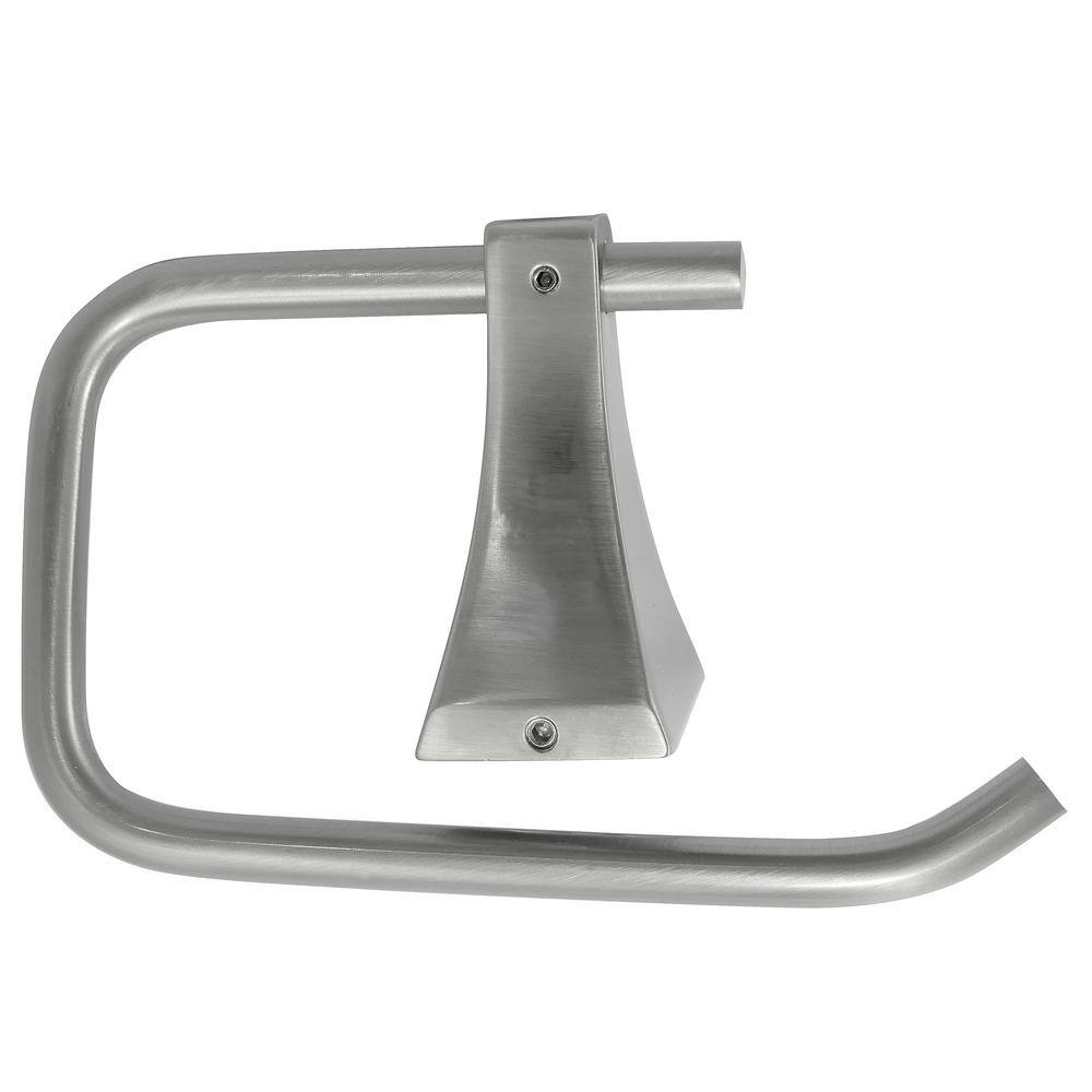 Satin Nickel Contemporary Metal Toilet Paper Holder