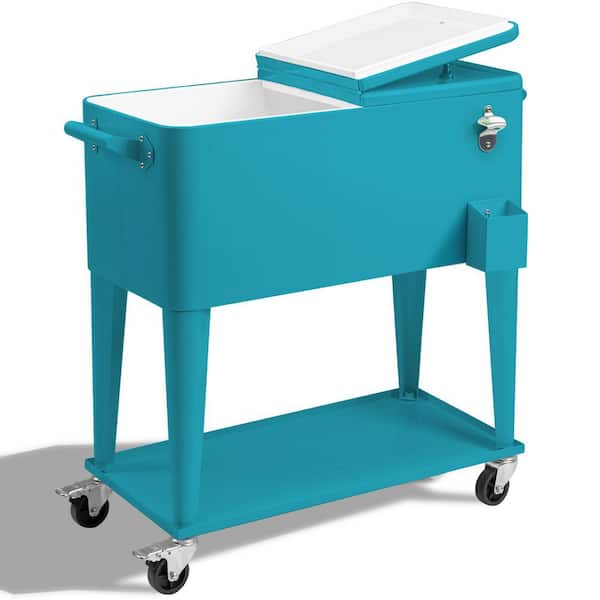 80 qt. Food and Beverage Hard-Side Patio Cooler Teal