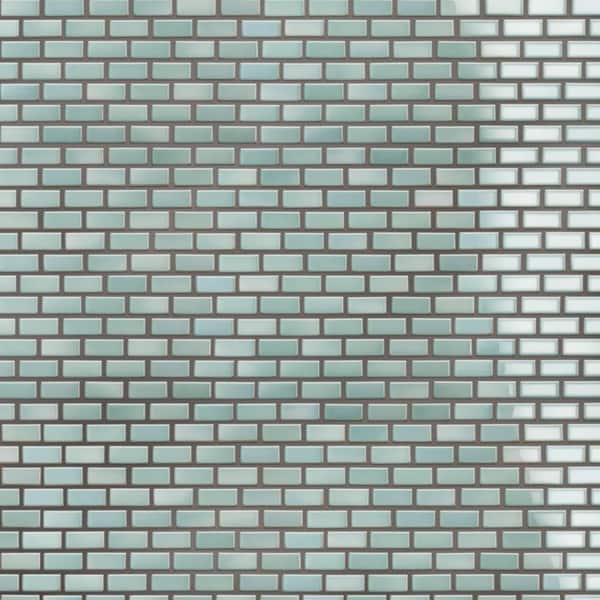 Hudson Subway Mint Green 12 in. x 12 in. Porcelain Floor and Wall Mosaic Tile (10.0 sq. ft. /Case)