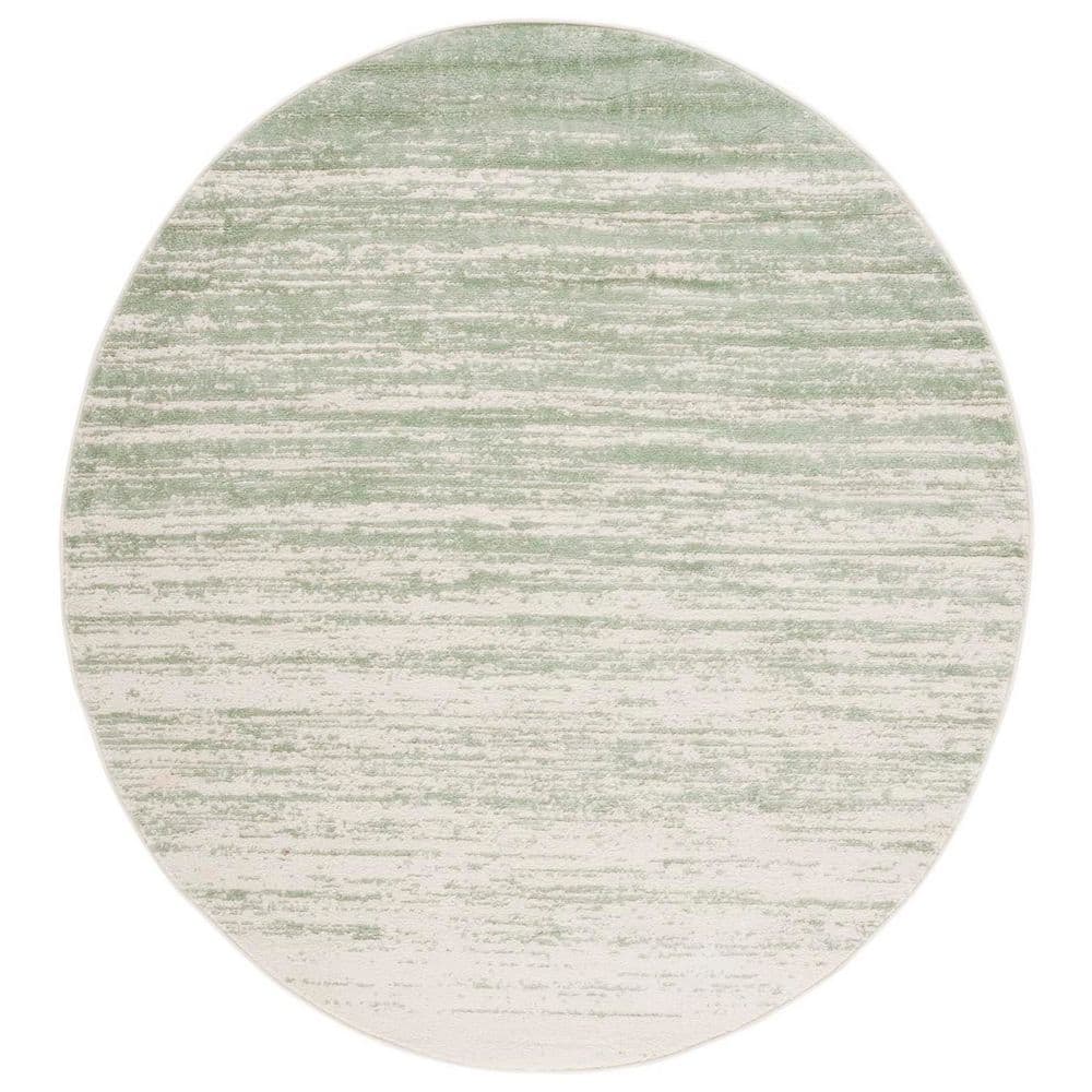 Adirondack Sage/Ivory 5 ft. x 8 ft. Solid Color Striped Oval Area Rug price history on PriceWatchPro