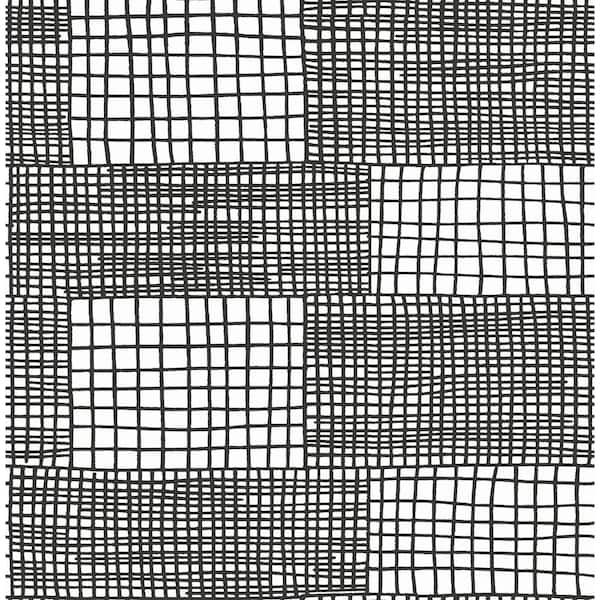 A-Street Prints Maxwell Black Geometric Black Paper Strippable Roll (Covers 56.4 sq. ft.)