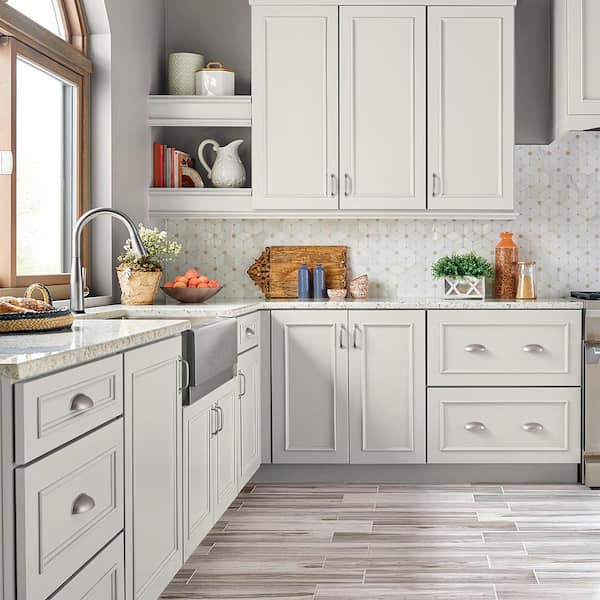 1 gal. #HDC-MD-08 Whisper White Satin Enamel Interior/Exterior Cabinet, Door & Trim Paint