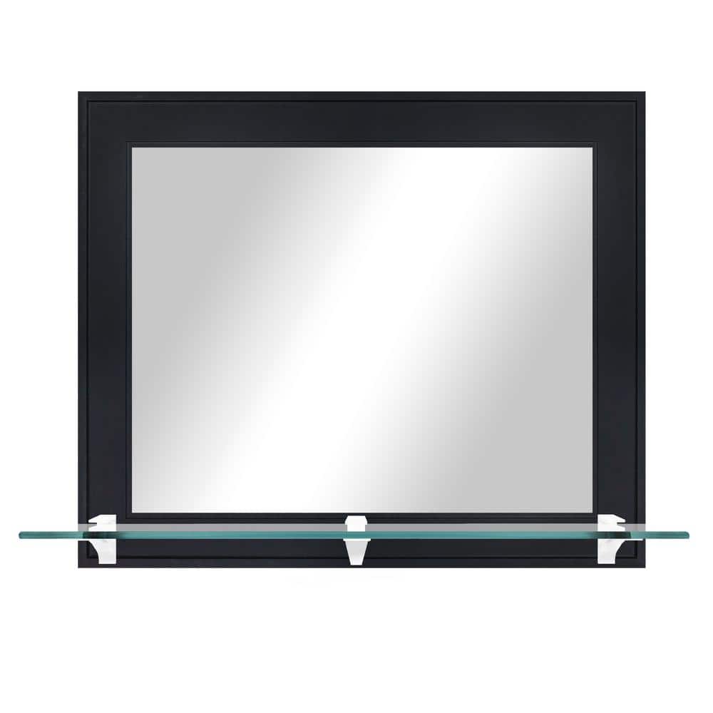 25.5 in. W x 21.5 in. H Rectangular Framed Gallery Black and White Horizont