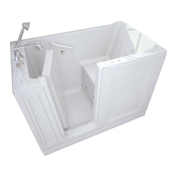 American Standard Acrylic Standard Series 51 in. x 30 in. Walk-In Whirlpool and Air Bath Tub with Quick Drain in White