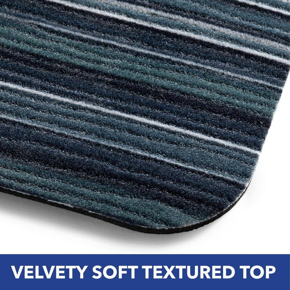 SoHome Blue Striped Low Profile Non-Slip Kitchen Mat