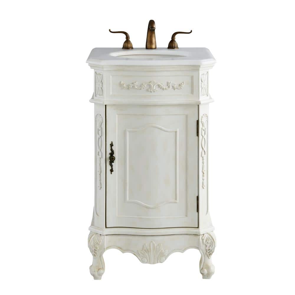 Simply Living 21 in. W x 19 in. D x 36 in. H Bath Vanity in Antique White w