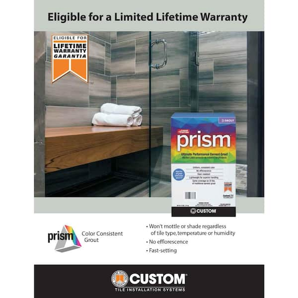 Custom Building Products Prism 165 Delorean Gray 17 Lb Grout Pg16517t The Home Depot