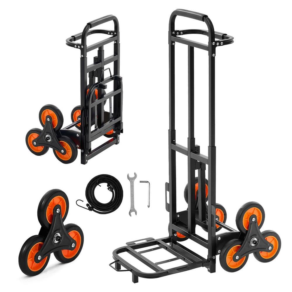 Stair Climbing Cart, 220 lbs. Stair-Climbing Capacity, Heavy-Duty Folding Trolley with Telescoping Handle, 6 Wheels price history on PriceWatchPro