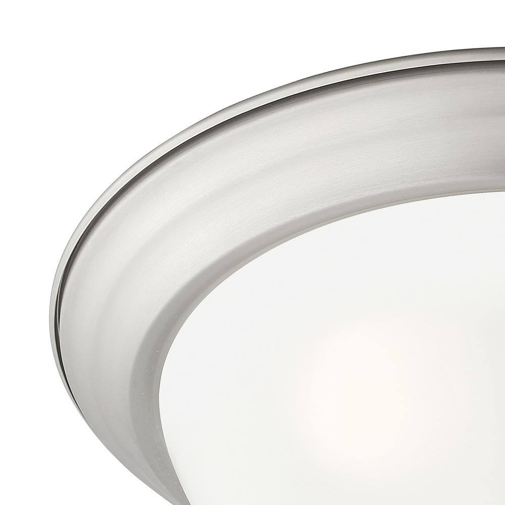 Elegant 15'' Pewter Globe Flush Mount with Etched Glass Shade