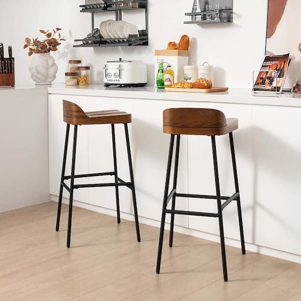 Saddle bar stools with backs discount