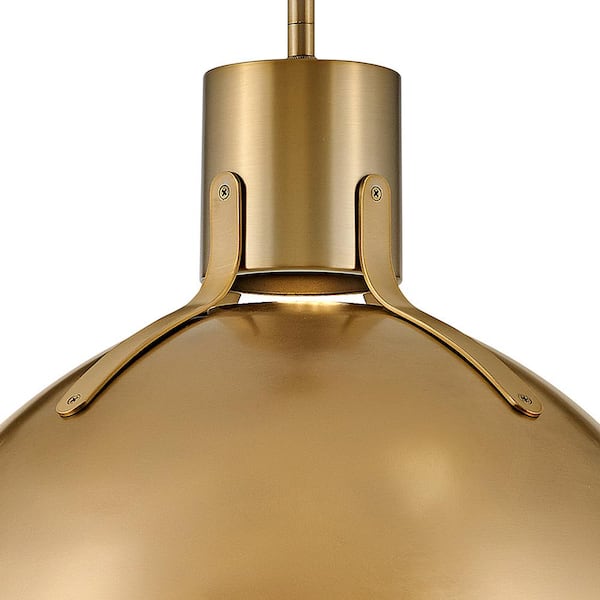 HINKLEY - Argo 1-Light Heritage Brass Standard Mini Pendant Light