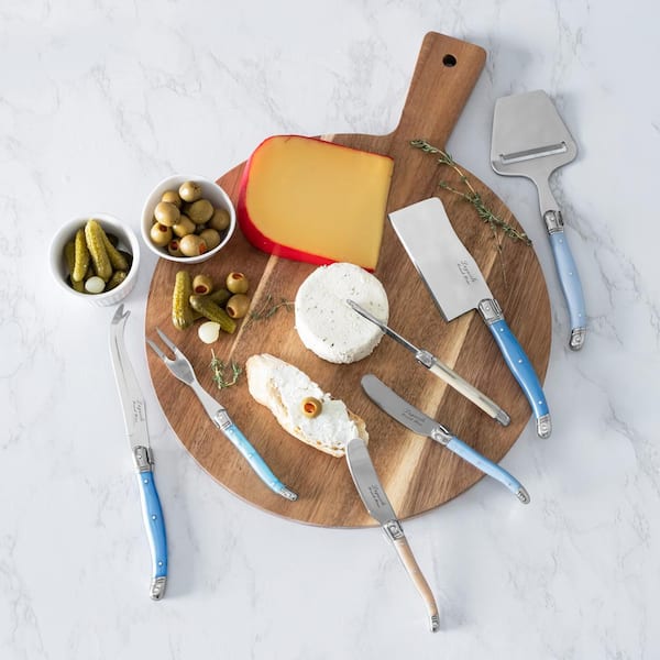 French Home 7-Piece Laguiole Cheese Knife and Spreader Set with