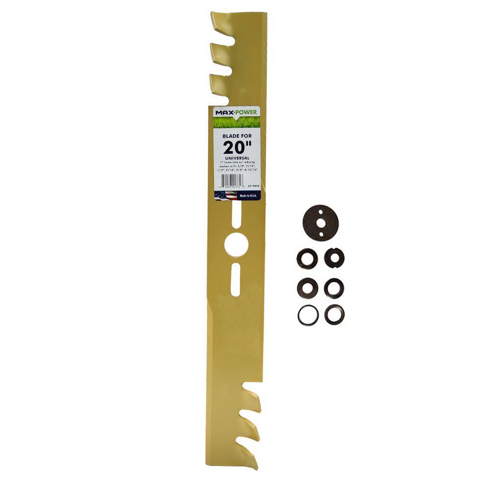 thumbnail interactive-video image 1 of Husqvarna 20” Universal Mulching Lawn Mower Blade – .345” / 8.7mm Center Hole 1 of 5