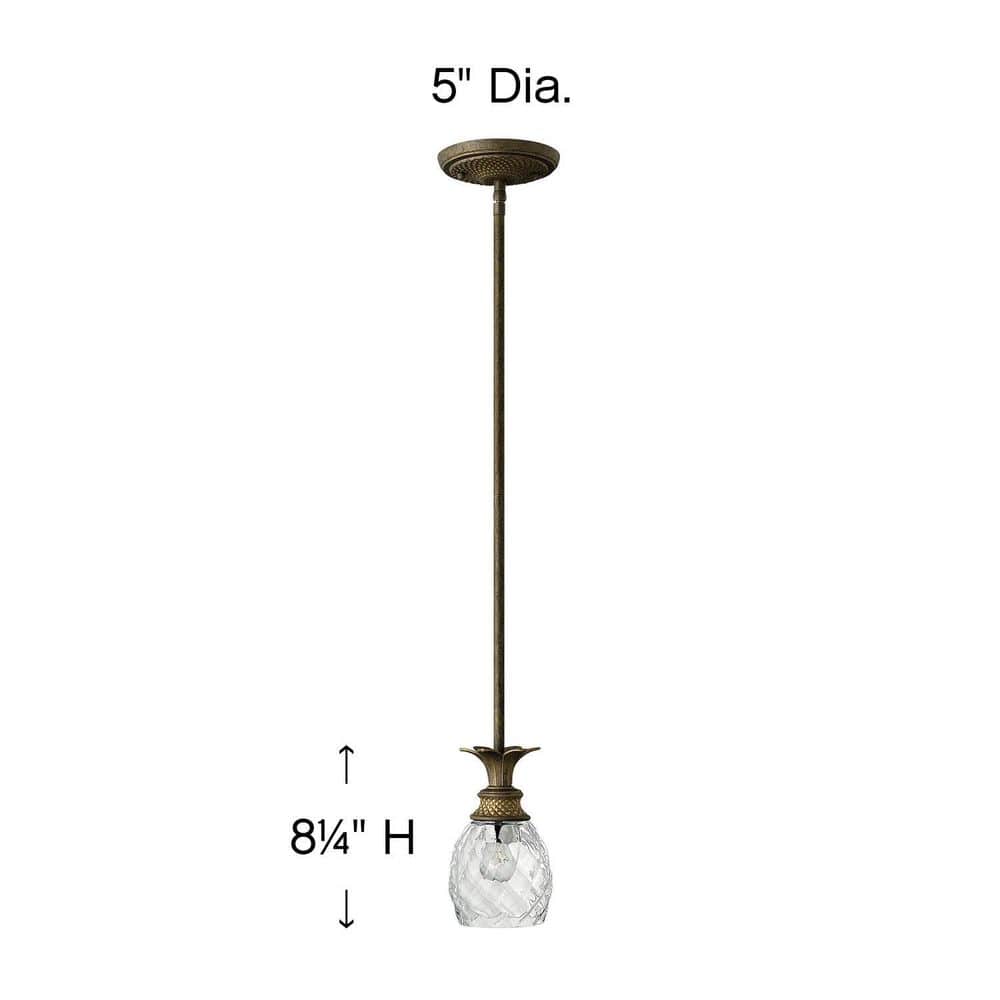 Pearl Bronze Mini Pendant with Clear Optic Glass