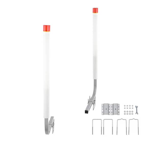 SKYSHALO Marine Trailer Guide Set, 46 in. LED Illuminated Guide Poles, Pair of Steel, Corrosion-Resistant, PVC Covering, Suitable