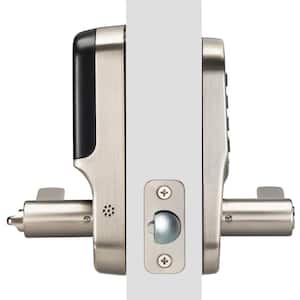 Assure Satin Nickel Door Lever Lock with Push Button Keypad