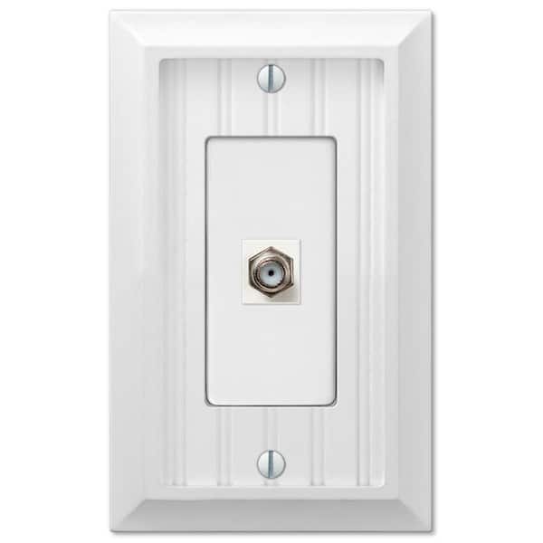 AMERELLE Cottage 1 Gang Coax Composite Wall Plate - White
