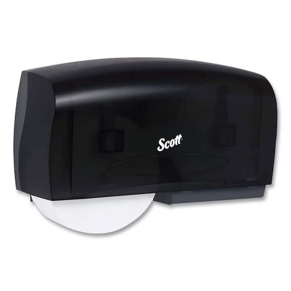 Scott Essential Black Coreless Twin Jumbo Roll Toilet Paper Dispenser 20 in. W x 6 in. D x 11 in. H