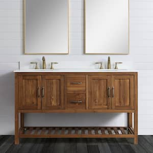 Austin 59 in. W x 21.5 in. D Bath Vanity Cabinet Only in Walnut