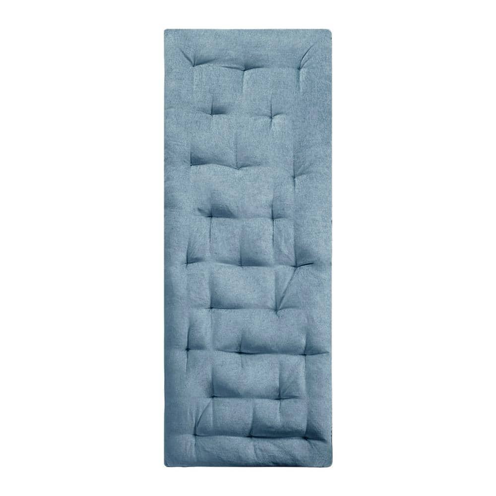 Simple Luxe Bohemian Charm Aqua 74 in. L x 27 in. W Polyester Chenille Floo